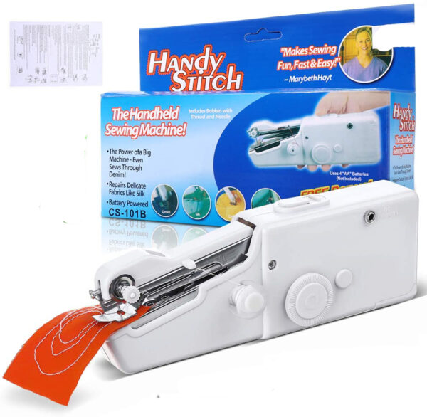 PORTABLE SEWING MACHINE MINI HANDHELD SEWING MACHINE CORDLESS ELECTRIC STITCH HOUSEHOLD TOOL FOR FABRIC CLOTHING KIDS CLOTH