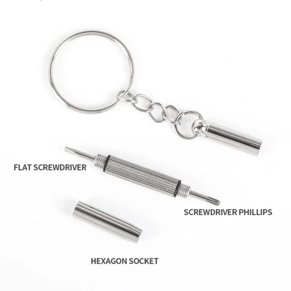 Glasses Screwdriver Portable Multifunctional Three in One Small Screwdriver Glasses Watch Mobile Phone Three Purpose Repair Tool