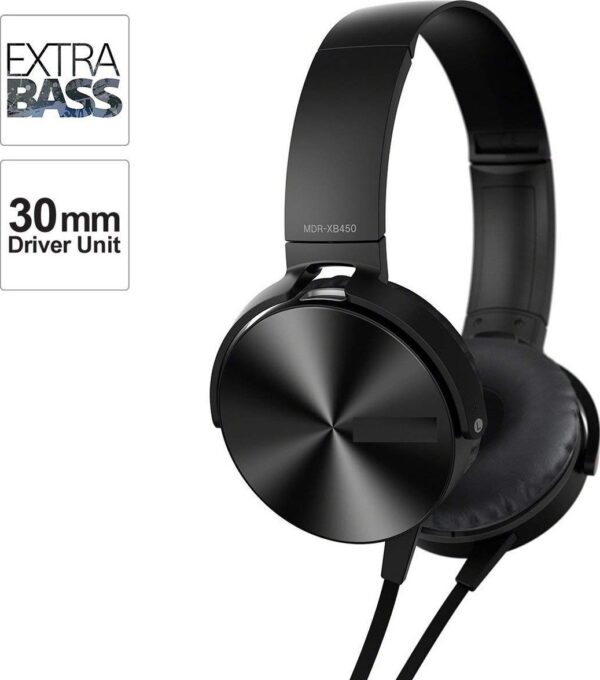 Sony MDR-XB450AP Extra Bass Headphone -Black