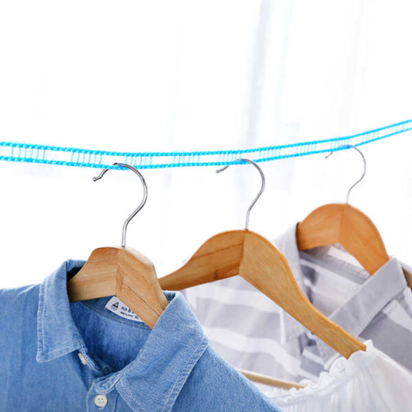 5 Meter Nylon Non-slip Laundry Clothesline Hang Rope With Hook Travel Camping Windproof Clothesline Drying Rope Clothes Hangers