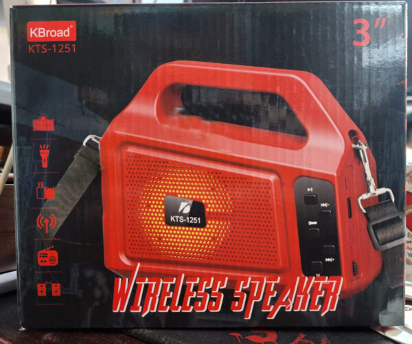 KTS 1251 Portable Solar Rechargeable Wireless Bluetooth Speaker