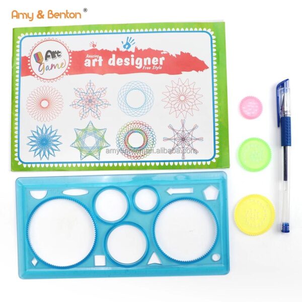 Colorful Plastic Templates Drawing Ruler Painting pack Of 2