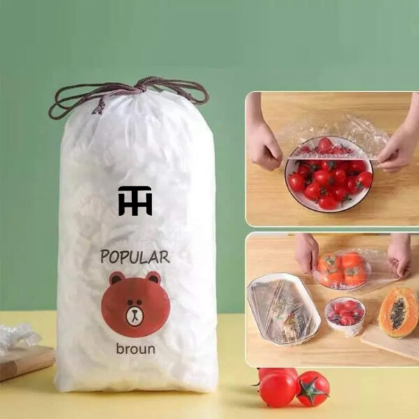 Disposable Food Cover Plastic Wrap 100 Pcs