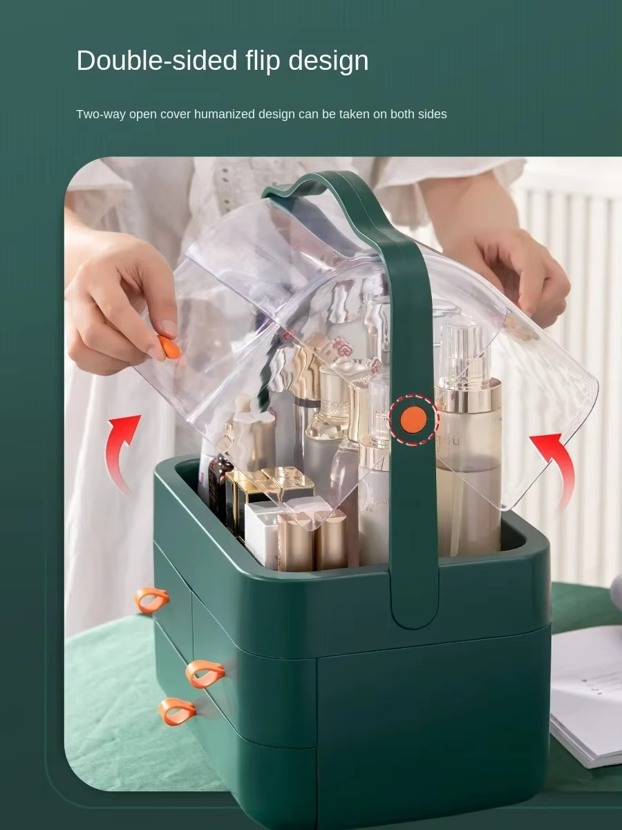 Multi-functional Acrylic Cosmetic Organizer With Multiple Drawers – Elegant Storage Solution For Makeup, Skincare Products, And Beauty - Image 4