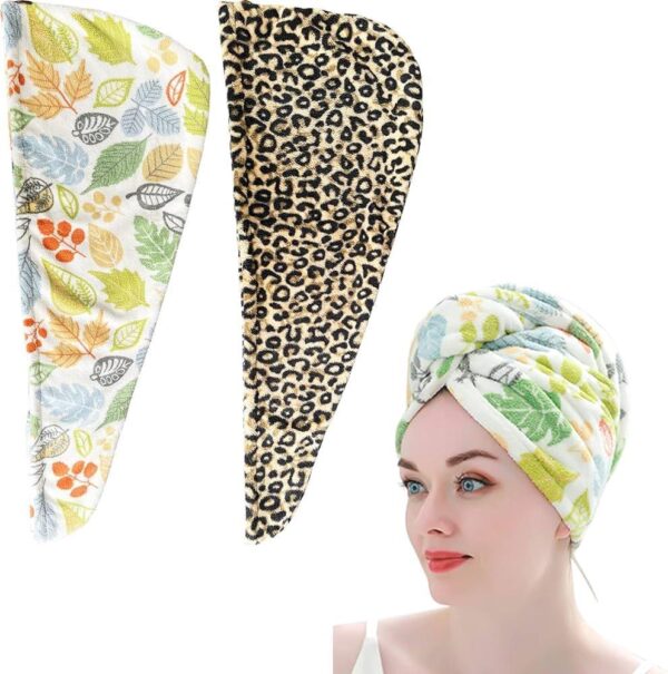 Terry Cotton Printed Hair Towel 1 pc