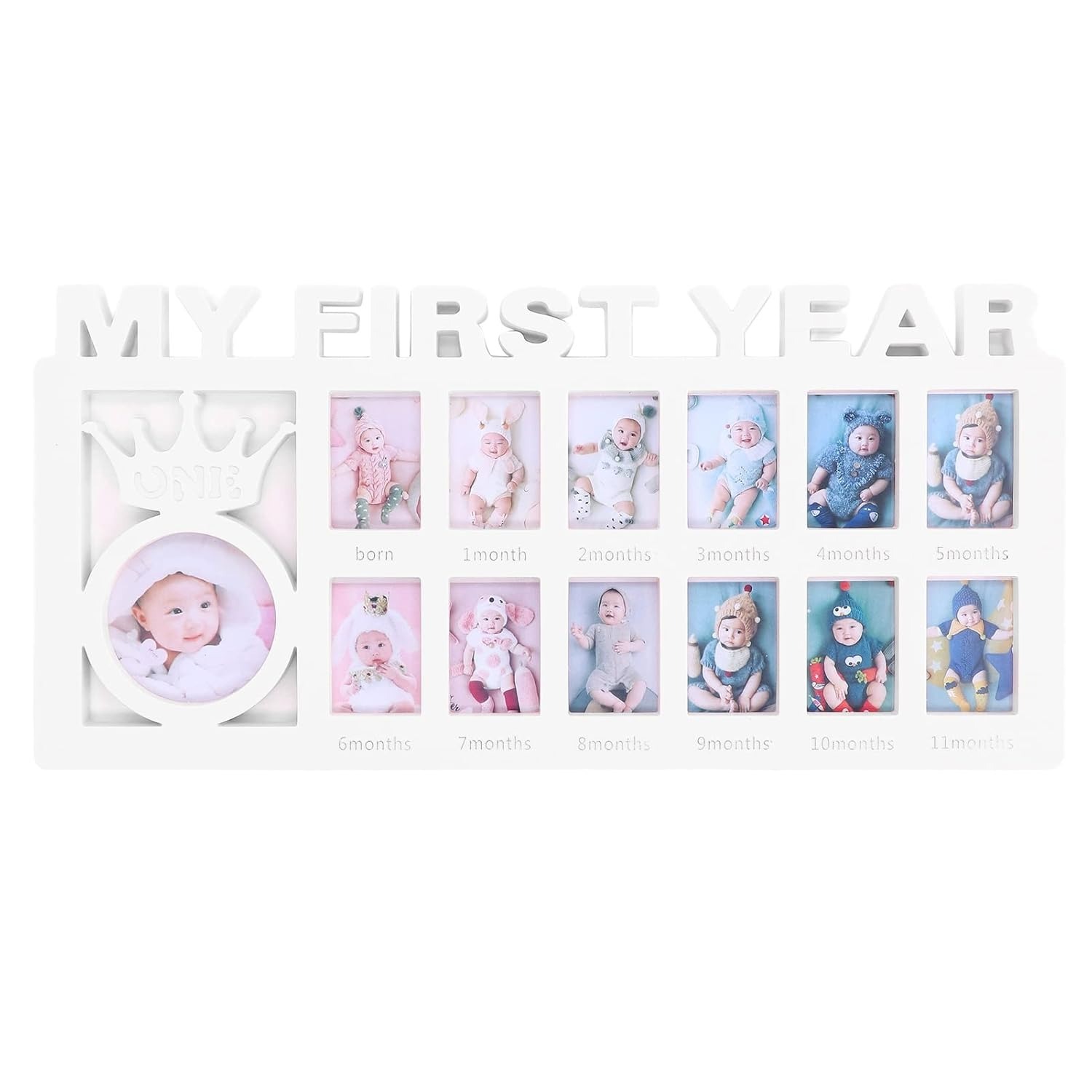 Newborn Baby Photo Frame Baby Pictures Plastic Frame For 12 months Monthly Milestone Photo Frame My First Year Picture Frame for Baby Newborn (3)