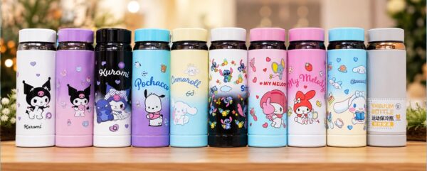 Premium Cartoon Print Stainless Steel Water Bottle
