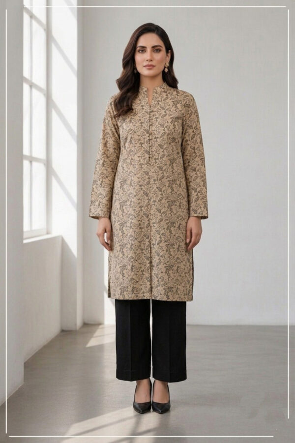 Unstitched Black Allover Block Printed 2-Pcs Katan Silk Suit
