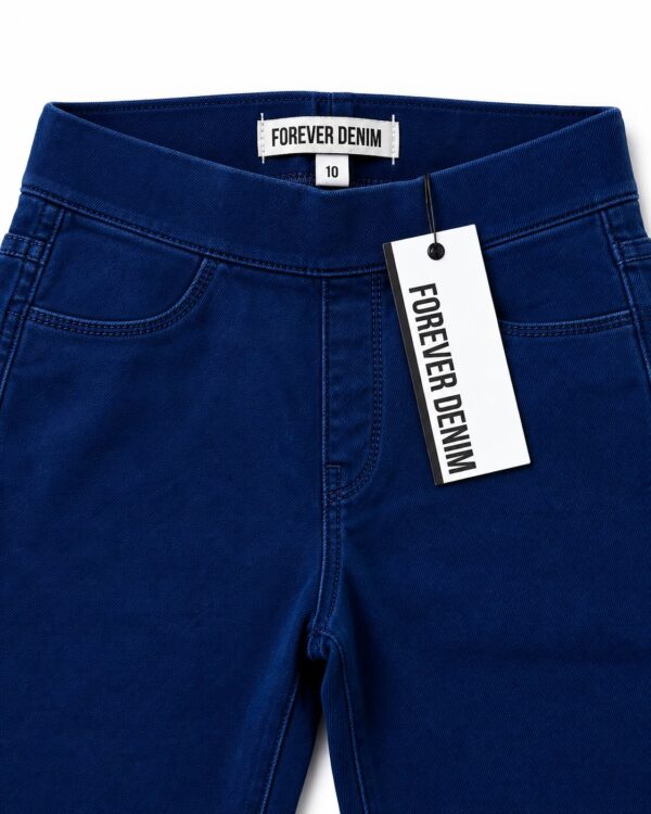 Girls Blue Stretch Denim Pants – Slim Fit